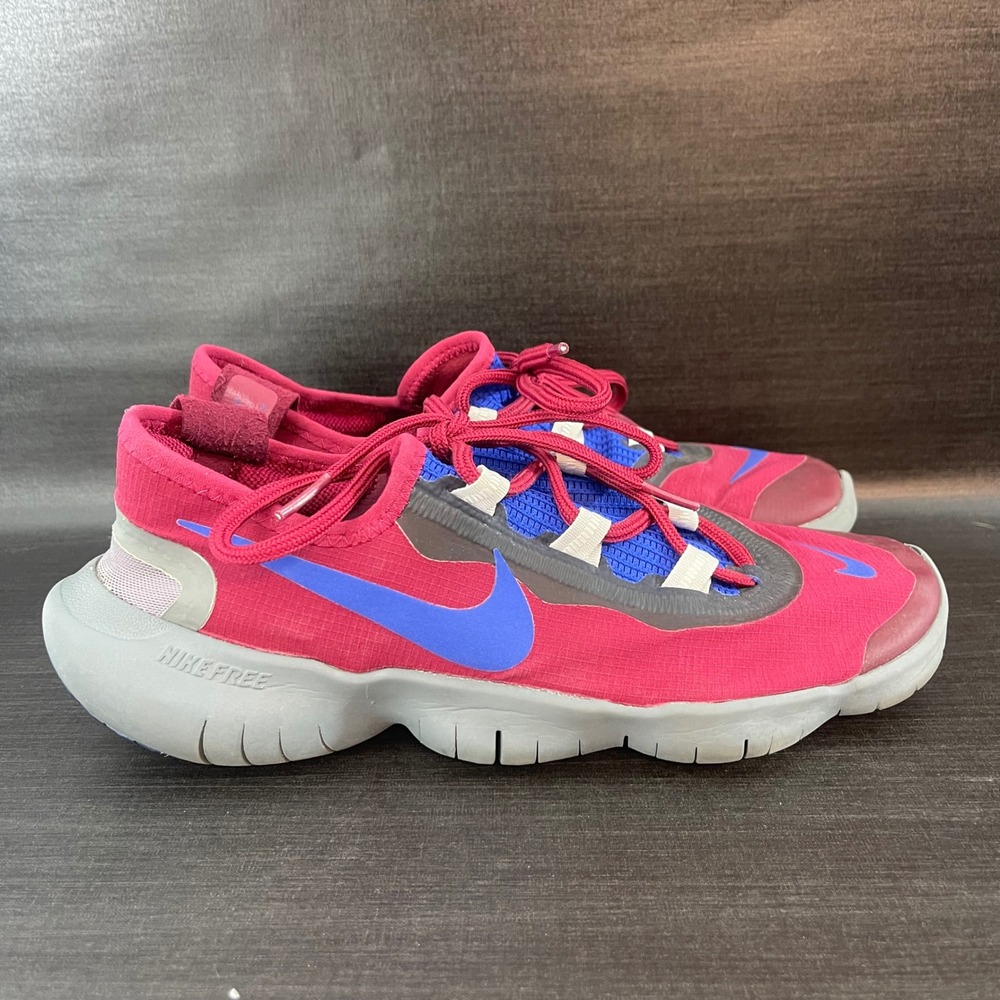 Nike Free RN 5.0 Womens Size 10 Red Blue Running Training Flex Shoes CT6718-991